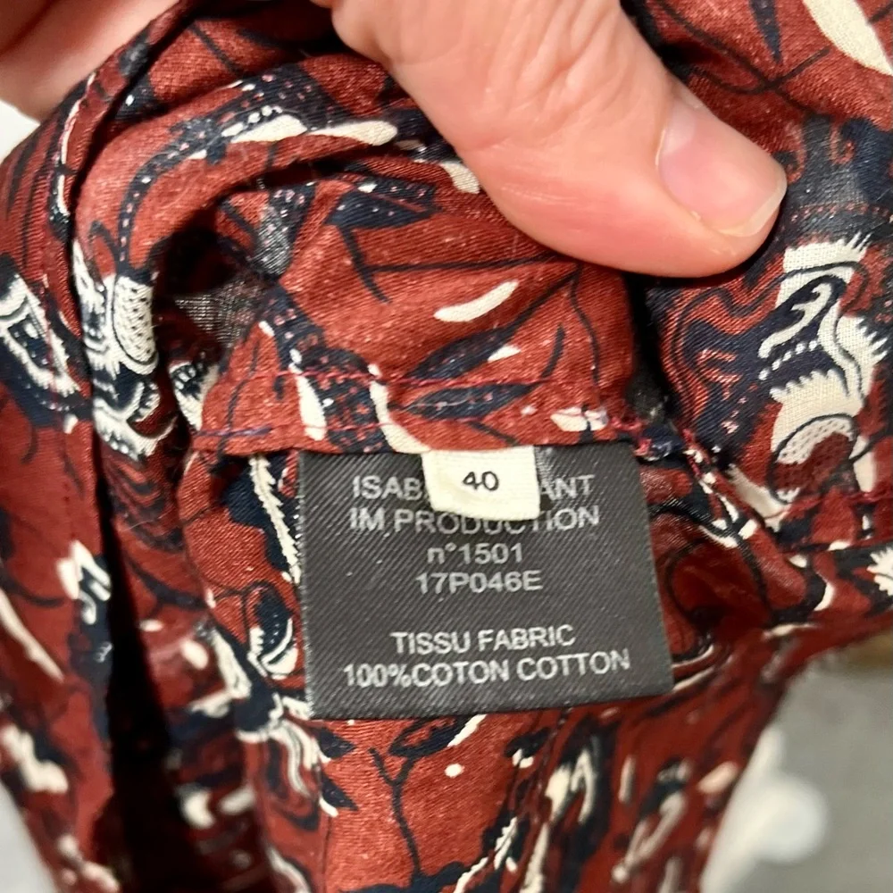 Isabel Marant Red Floral Blouse - Picture 6 of 8